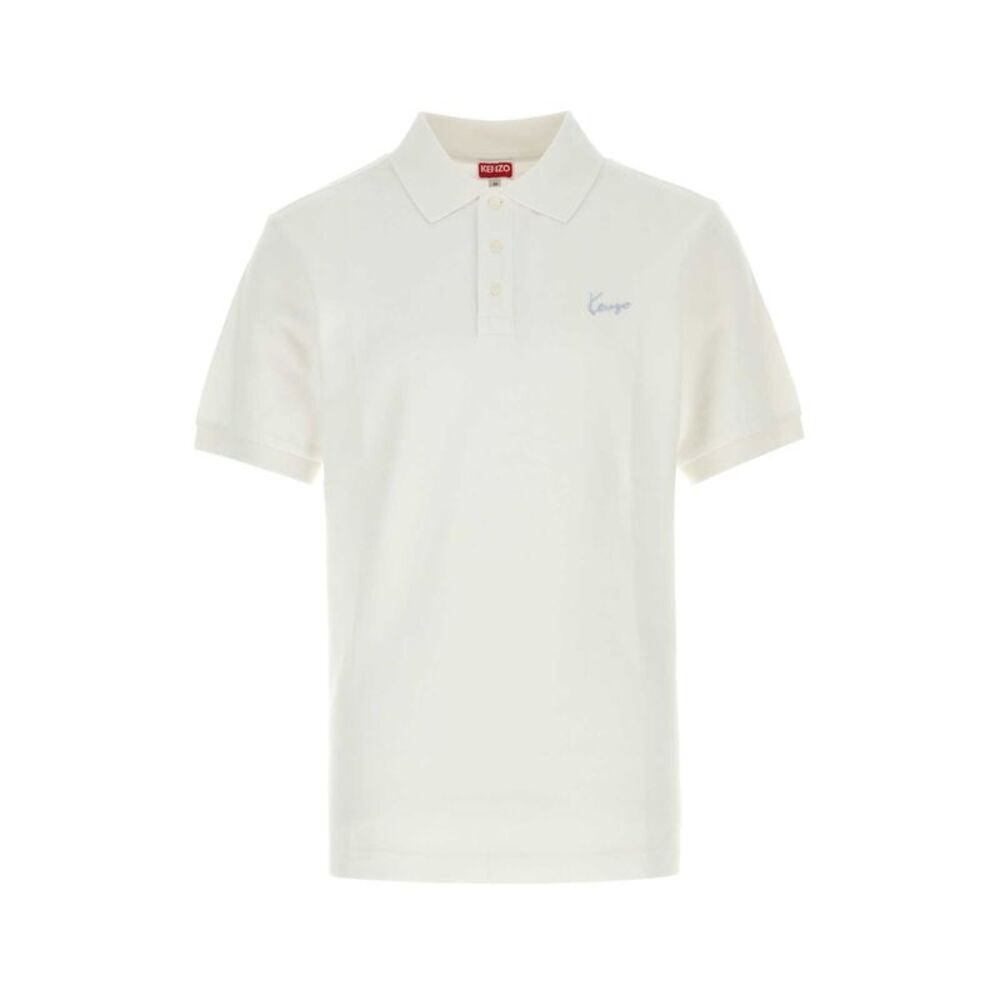 Kenzo Men White Piquet Polo Shirt